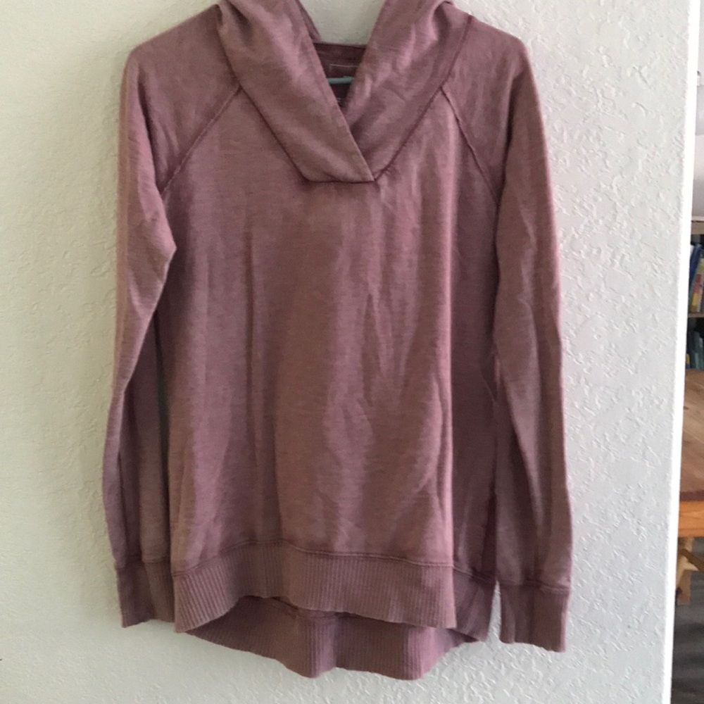 Mauve Pink Thin Hooded Sweatshirt